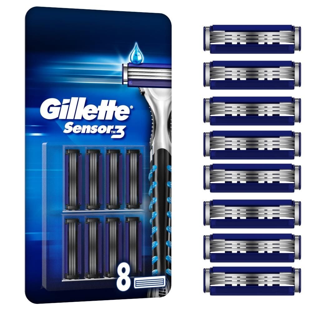 Gillette Sensor3 Ostrza wymienne do maszynki do golenia, 8 sztuki