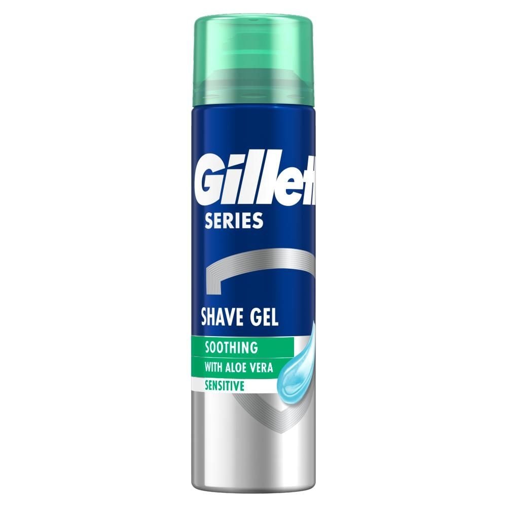 Gillette Series Kojący żel do golenia z aloesem, 200 ml