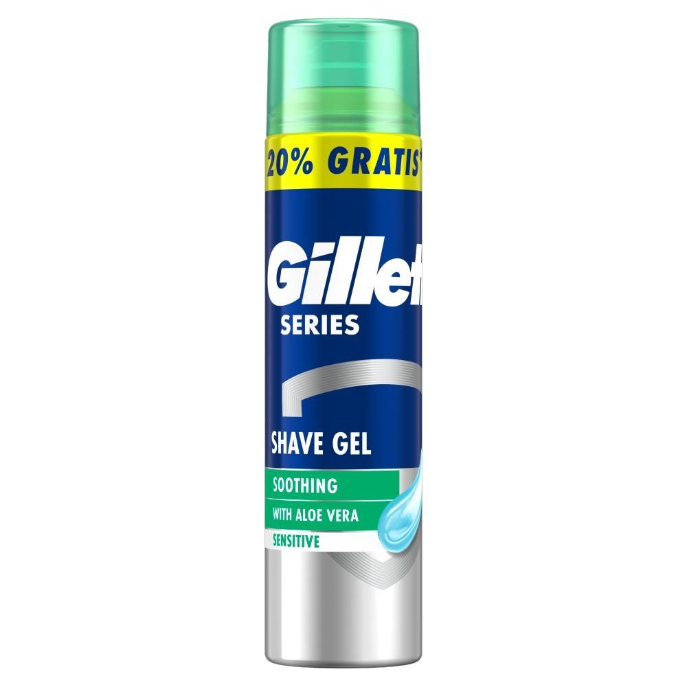 Gillette Series Kojący żel do golenia z aloesem, 240 ml