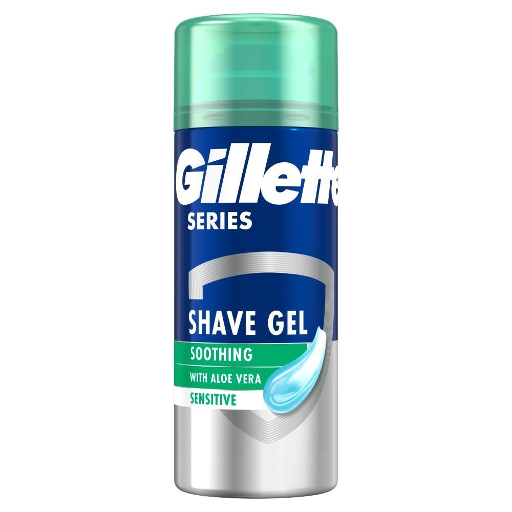 Gillette Series Kojący żel do golenia z aloesem, 75 ml