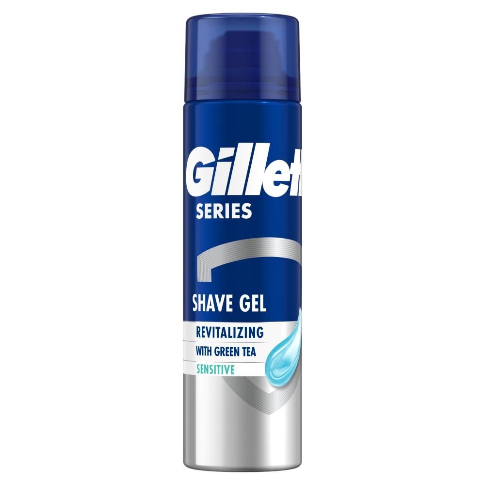 Gillette Series Rewitalizujący żel do golenia dla mężczyzn, z zieloną herbatą, 200 ml