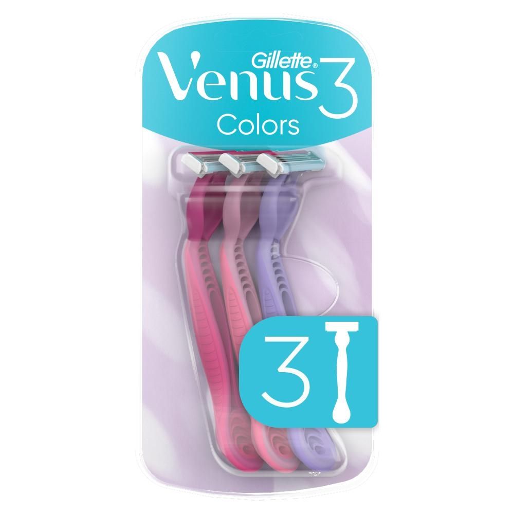 Gillette Venus 3 Colors Maszynki jednorazowe, liczba sztuk w opakowaniu: 3