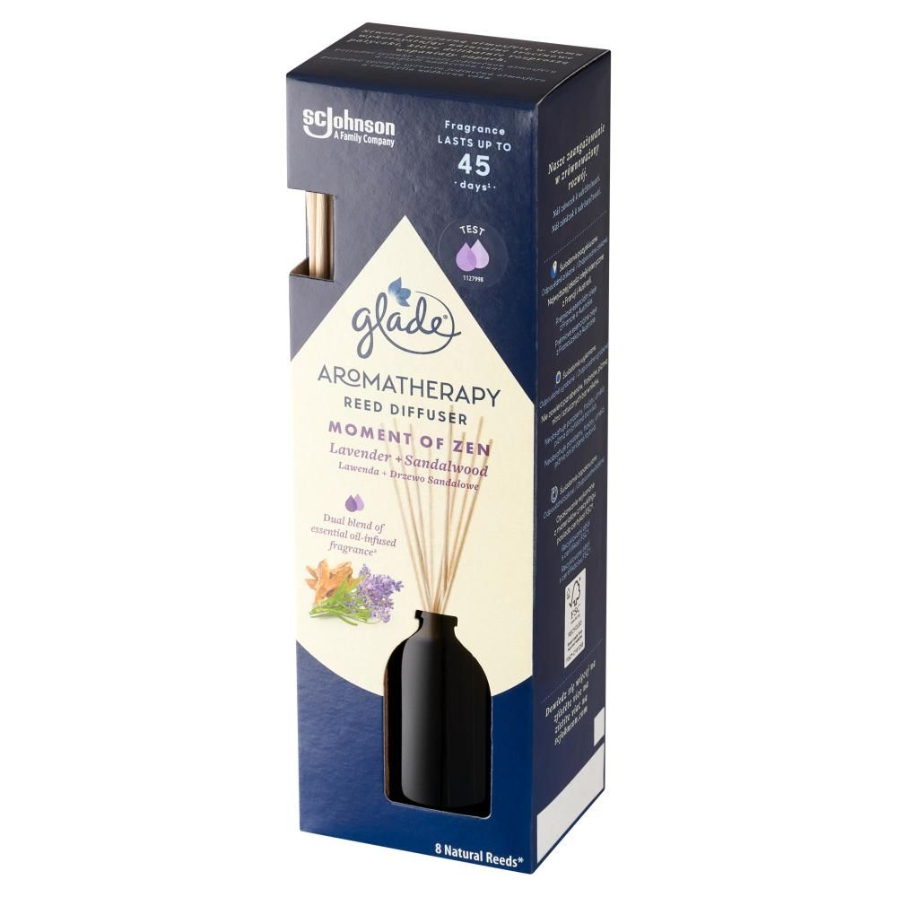 Glade Aromatherapy Moment of Zen Odświeżacz powietrza pachnące patyczki 80 ml