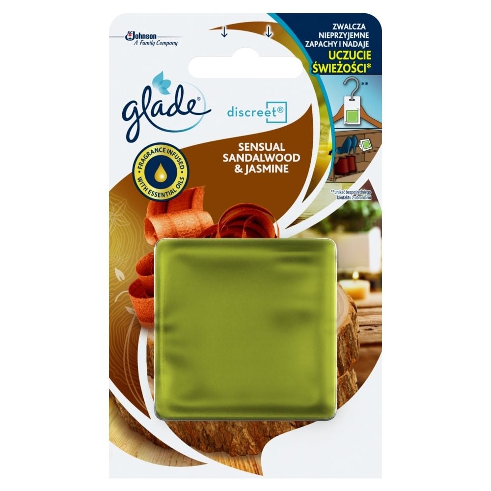 Glade Discreet Sensual Sandalwood & Jasmine Zapas do odświeżacza powietrza 8 g