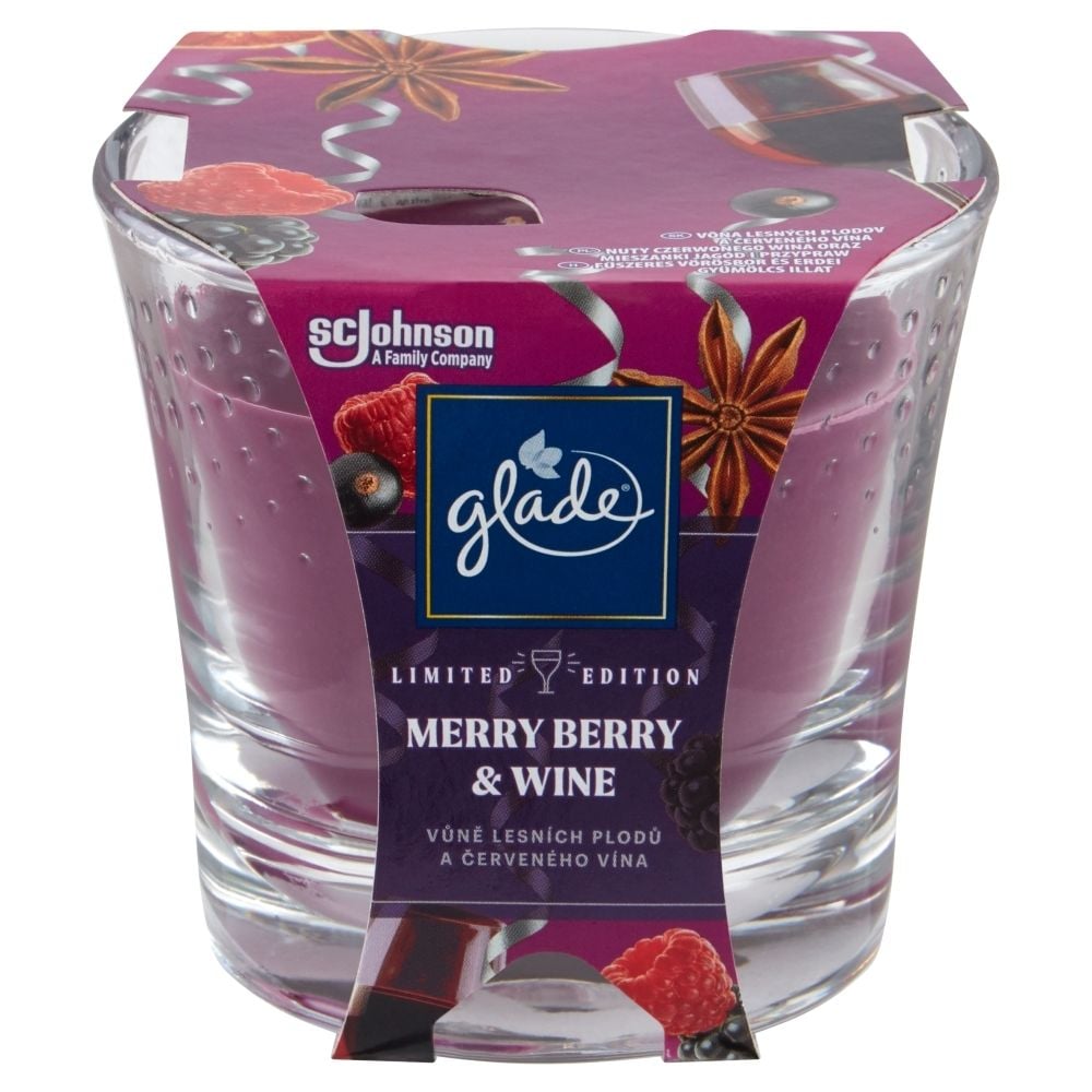 Glade Merry Berry & Wine Świeca zapachowa 129 g