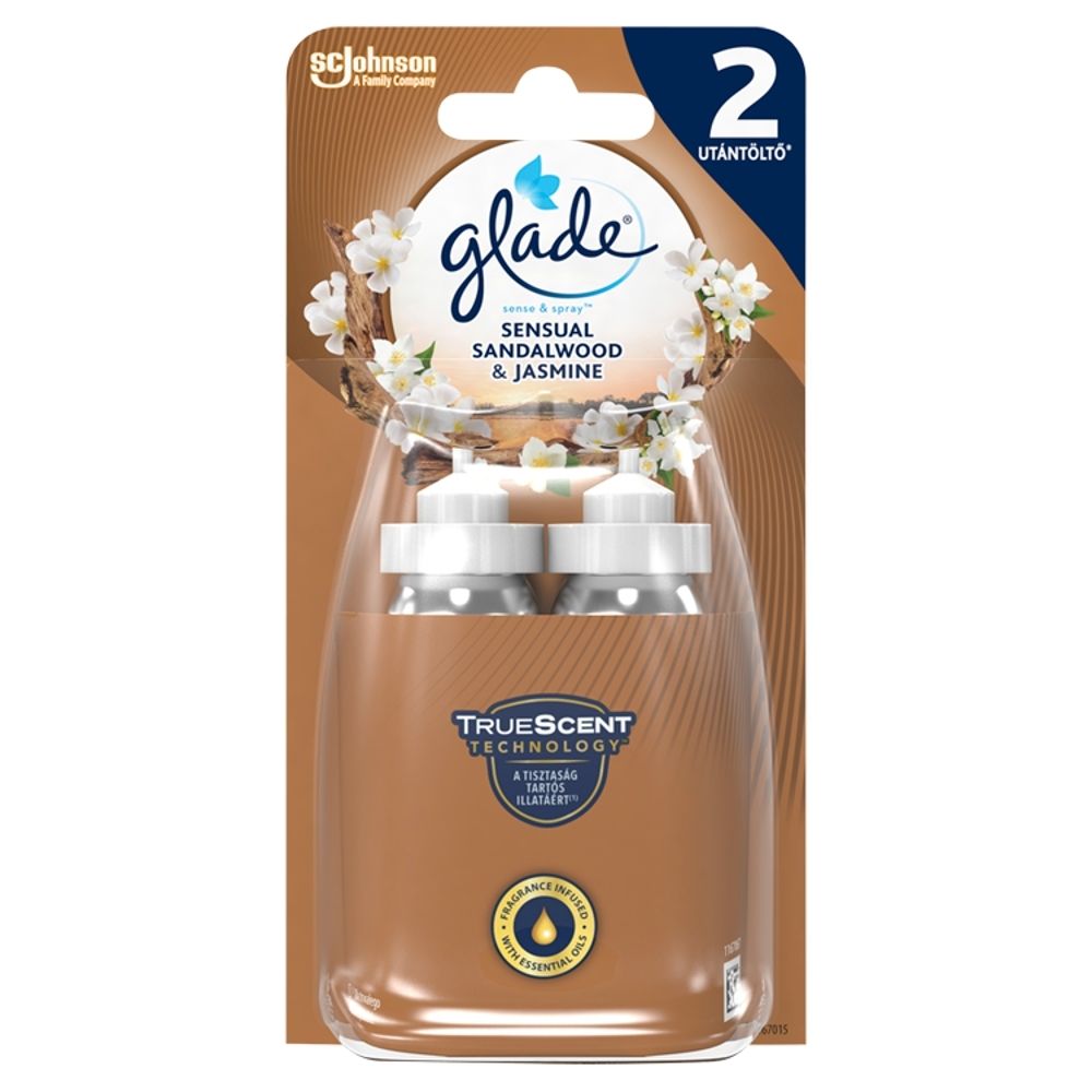 Glade Sense & Spray Sensual Sandalwood & Jasmine Zapas do odświeżacza powietrza 36 ml (2 x 18 ml)