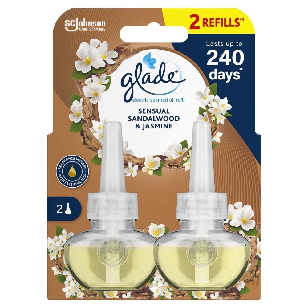 Glade Sensual Sandalwood & Jasmine Zapas do elektrycznego odświeżacza powietrza 20 ml (2 x 20 ml)