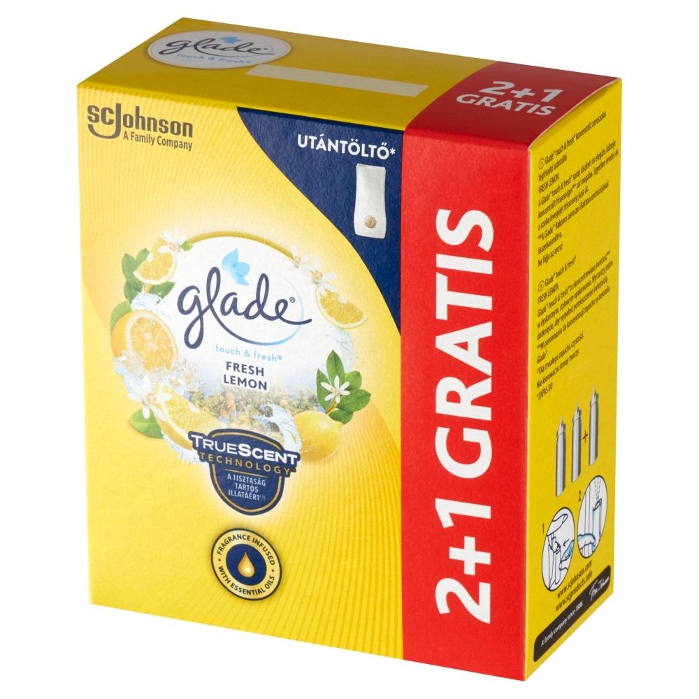 Glade Touch & Fresh Fresh Lemon Zapas do odświeżacza powietrza 3 x 10 ml