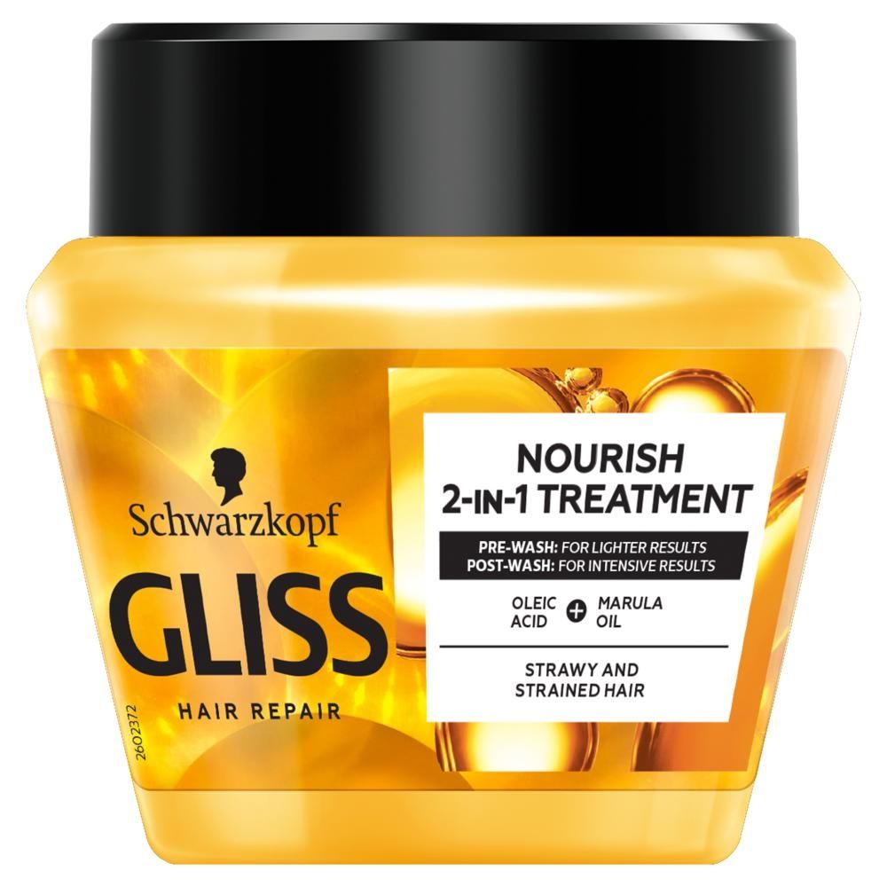 Gliss Oil Nutritive Nourish 2in1 Maska do włosów przesuszonych odżywcza 300 ml