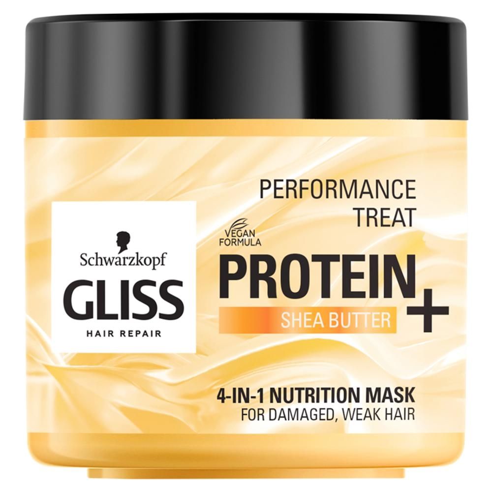 Gliss Protein+ Treat 4-in-1 Nutrition Maska do włosów Shea Butter odżywcza 400 ml