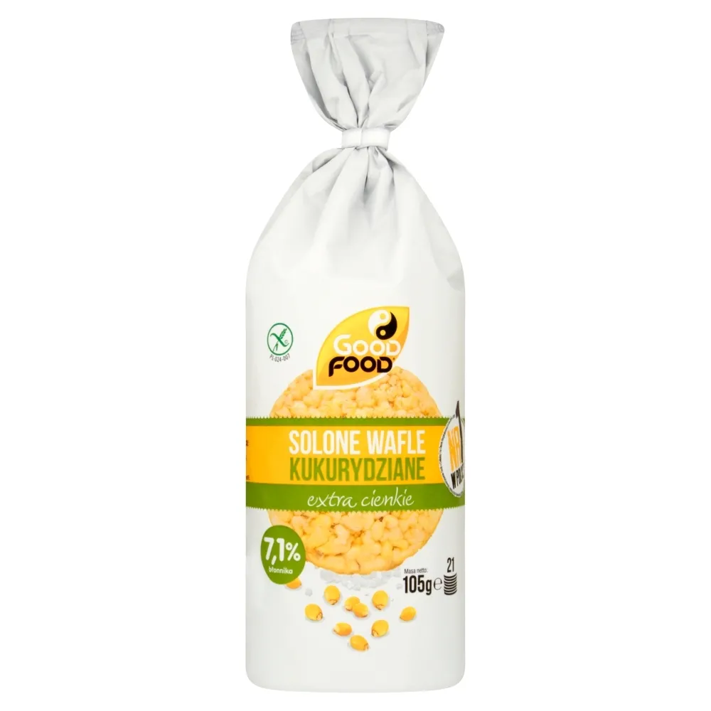 Good Food Solone wafle kukurydziane extra cienkie 105 g (21 sztuk)