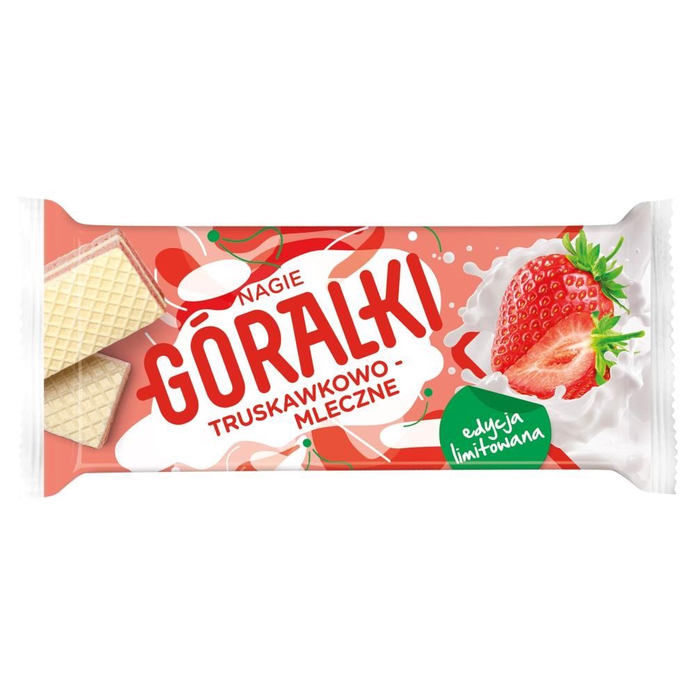 Góralki Nagie Kruche wafelki truskawkowo-mleczne 42 g