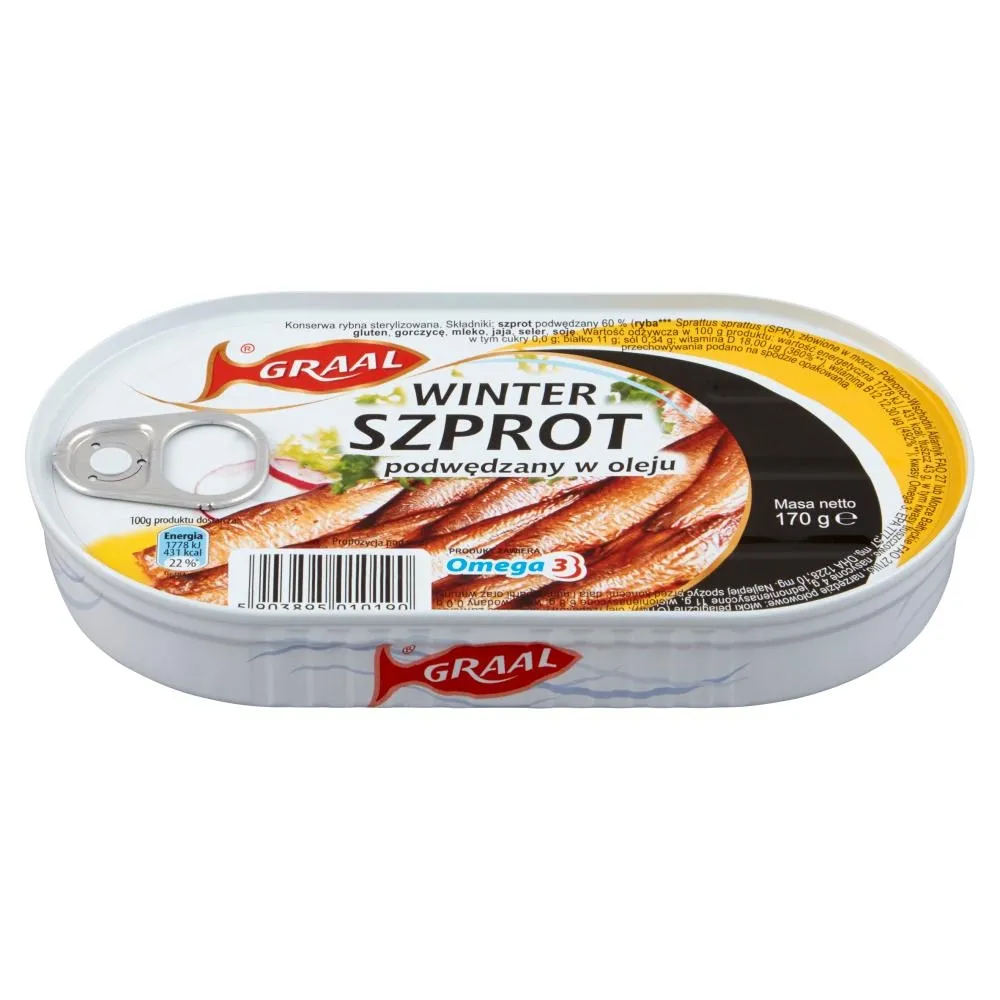 Graal Winter Szprot podwędzany w oleju 170 g