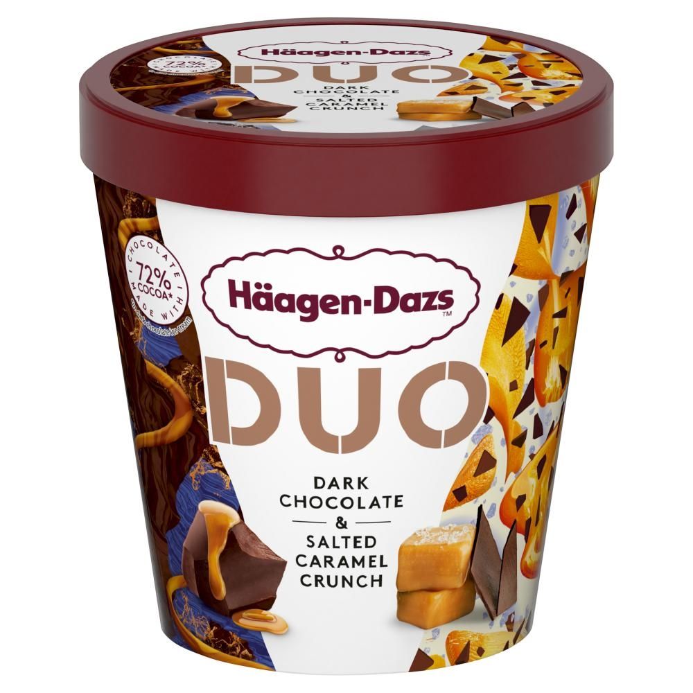 Häagen-Dazs Duo Dark Chocolate & Salted Caramel Crunch Lody 420 ml