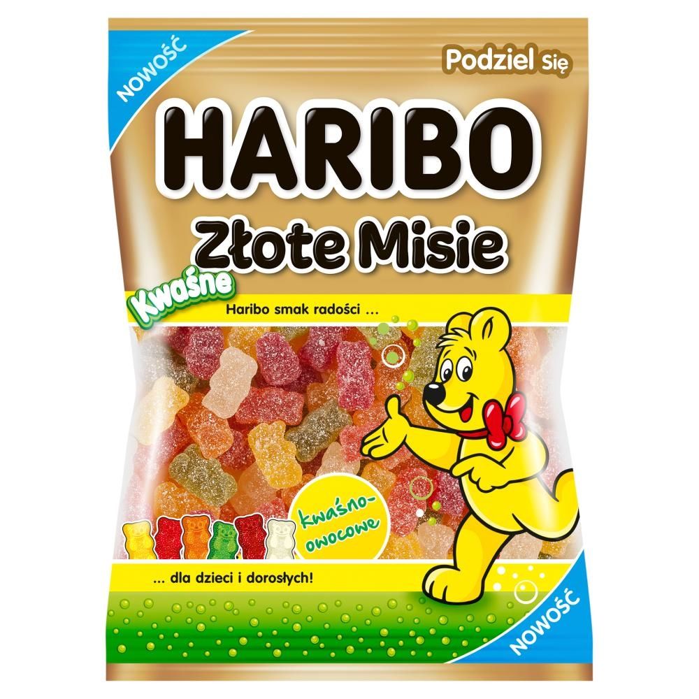 Haribo Złote Misie Żelki o smaku owocowym kwaśne 160 g