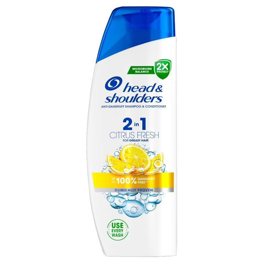 Head & Shoulders Citrus Fresh Szampon Przeciwłupieżowy 2 w 1 330 ml. Włosy Tłuste