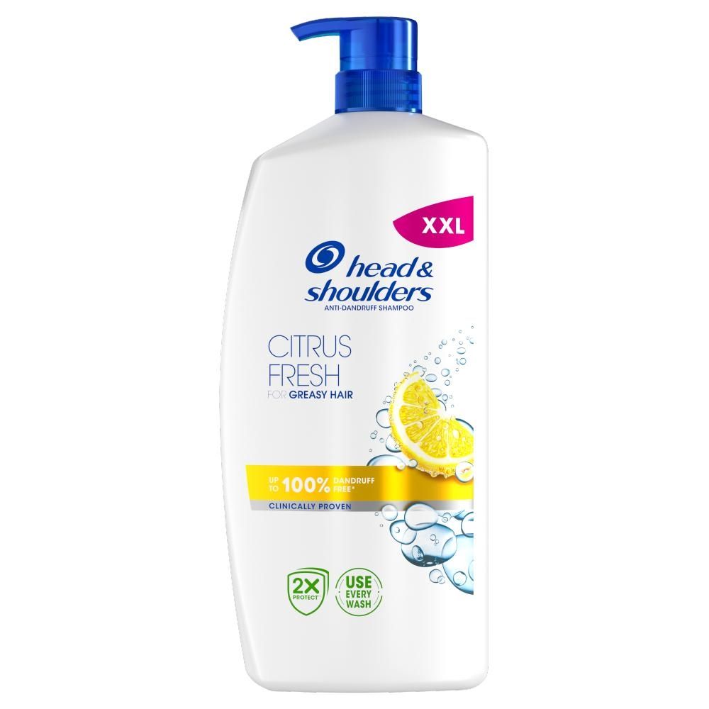 Head & Shoulders Citrus Fresh Szampon Przeciwłupieżowy 800 ml z Pompką, Włosy Tłuste