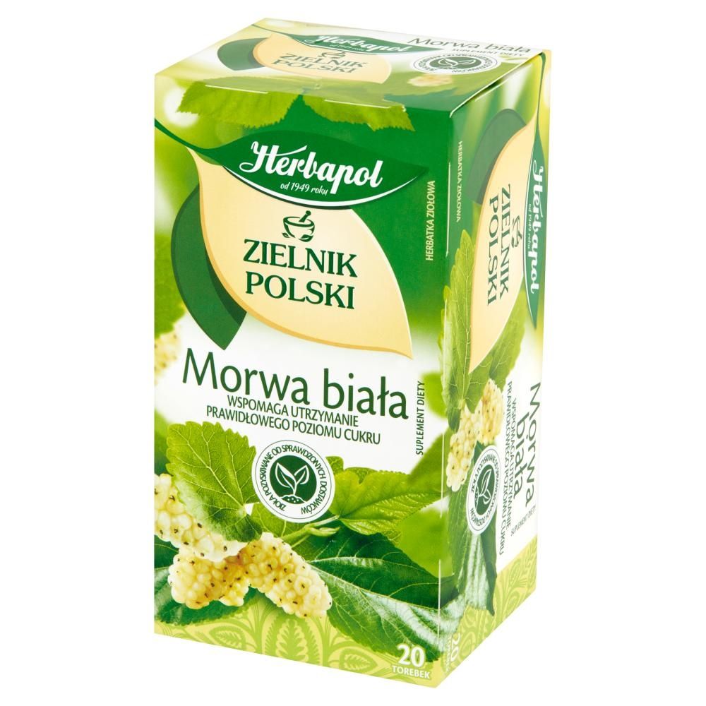 Herbapol Zielnik Polski Suplement diety herbatka ziołowa morwa biała 40 g (20 x 2 g)