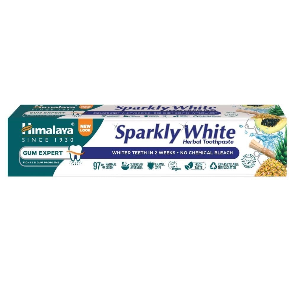 Himalaya Gum Expert Ziołowa wybielająca pasta do zębów Sparkly White 75 ml