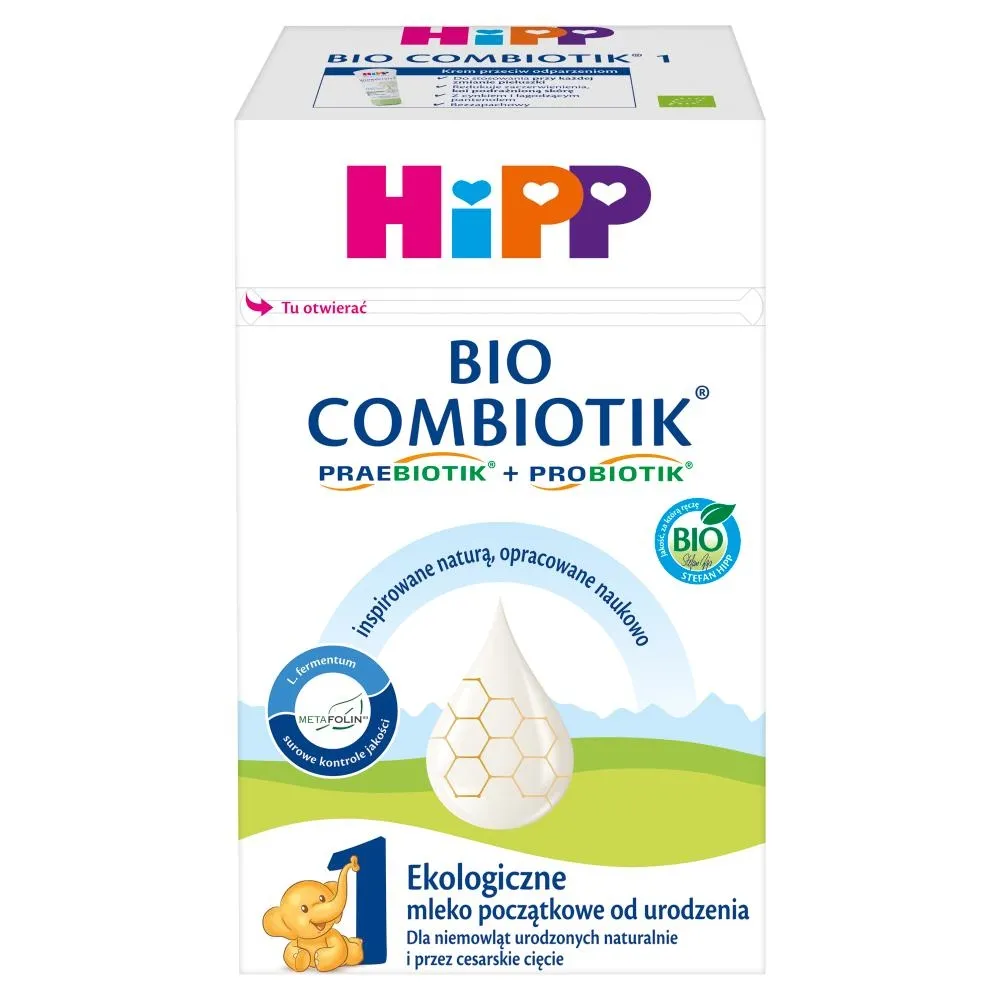 HiPP 1 BIO Combiotik Ekologiczne mleko początkowe dla niemowląt od urodzenia 550 g