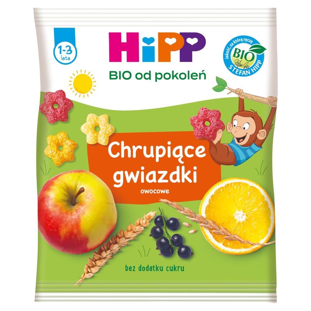 HiPP BIO Chrupiące gwiazdki owocowe dla małych dzieci 1-3 lata 30 g