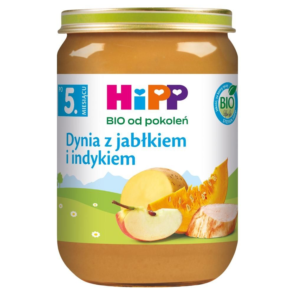 HiPP BIO Dynia z jabłkiem i indykiem po 5. miesiącu 190 g