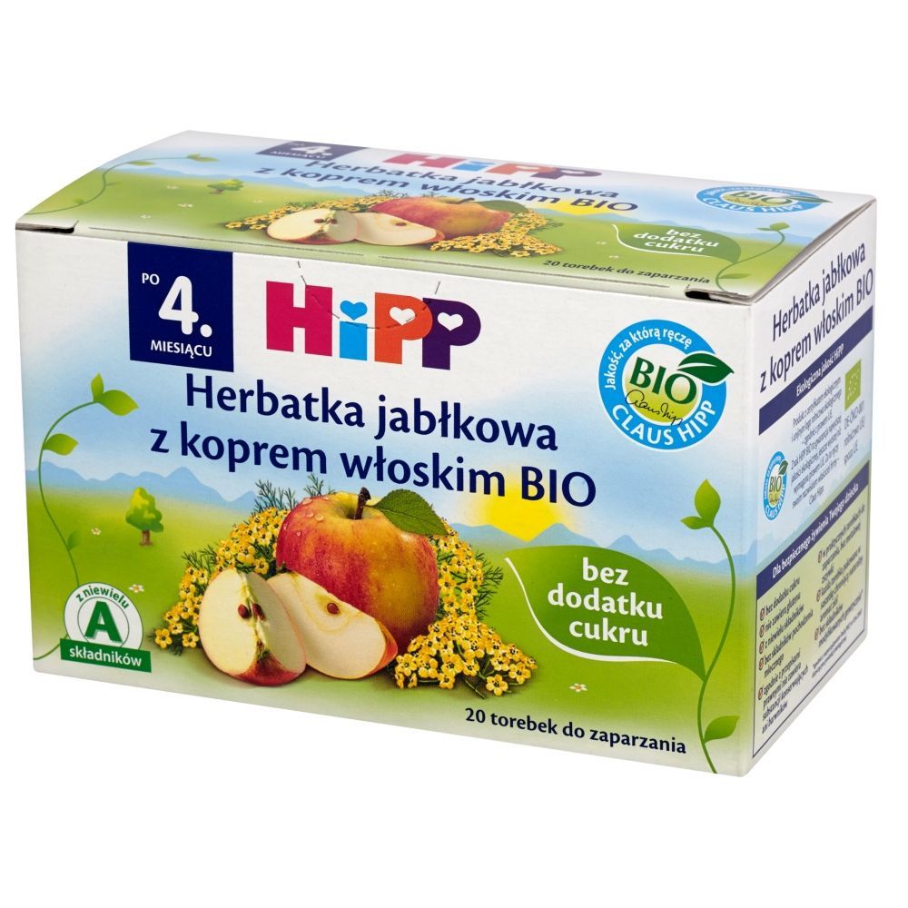 HiPP BIO Herbatka jabłkowa z koprem włoskim po 4. miesiącu 30 g (20 torebek)