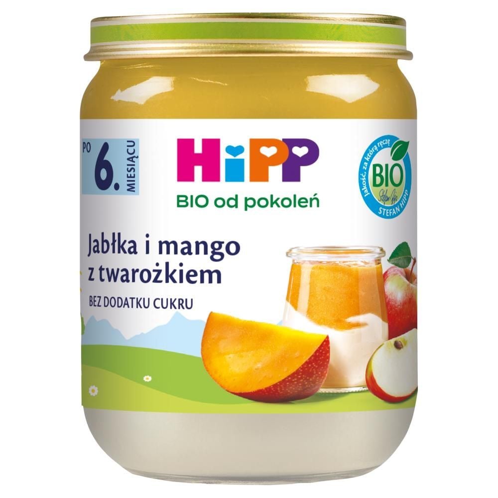 HiPP BIO Jabłka i mango z twarożkiem po 6. miesiącu 160 g