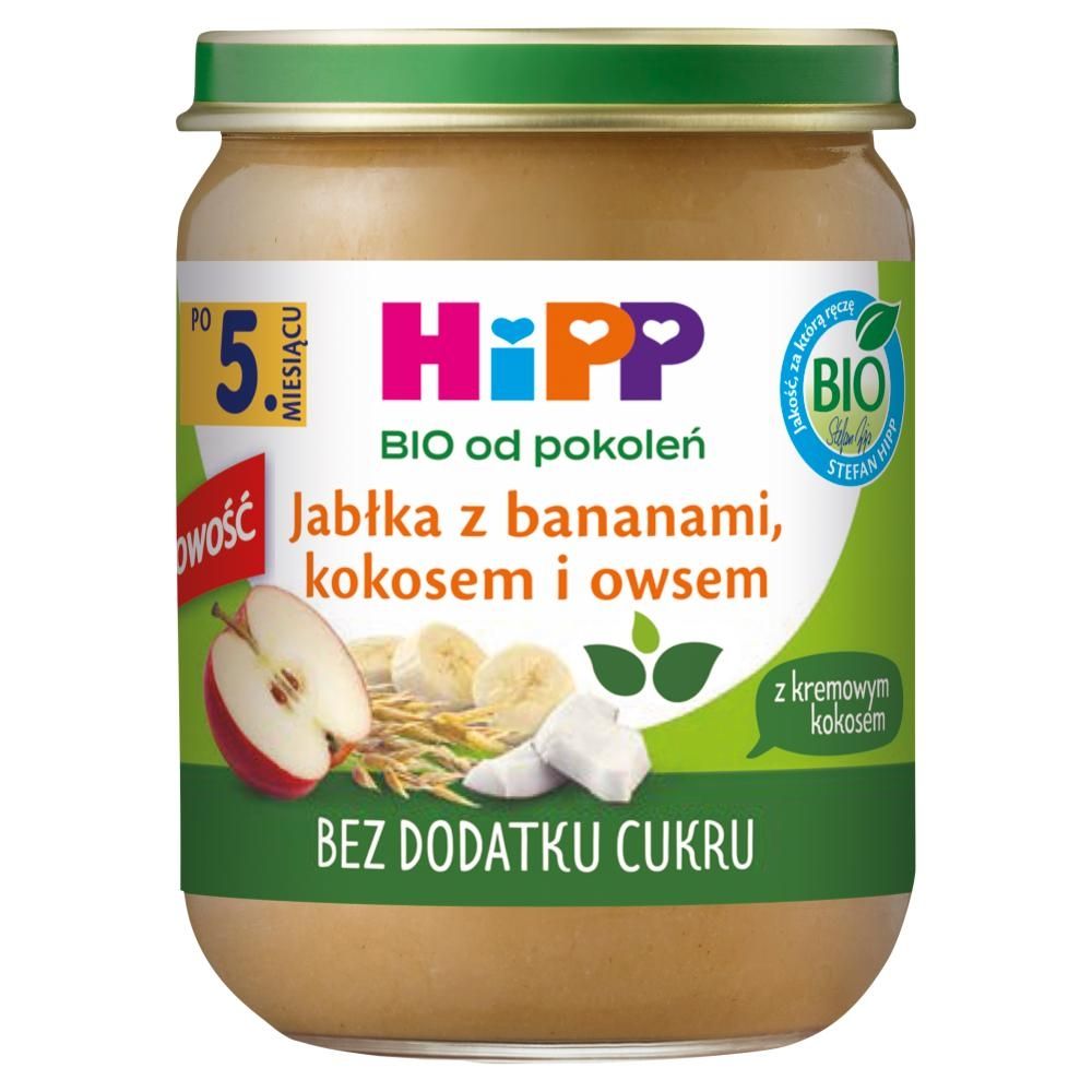 HiPP BIO Jabłka z bananami kokosem i owsem po 5. miesiącu 160 g