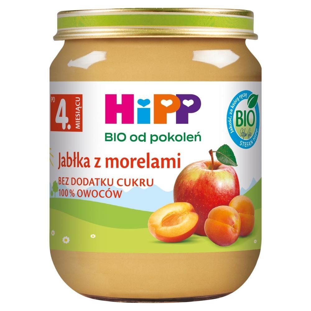 HiPP BIO Jabłka z morelami po 4. miesiącu 125 g