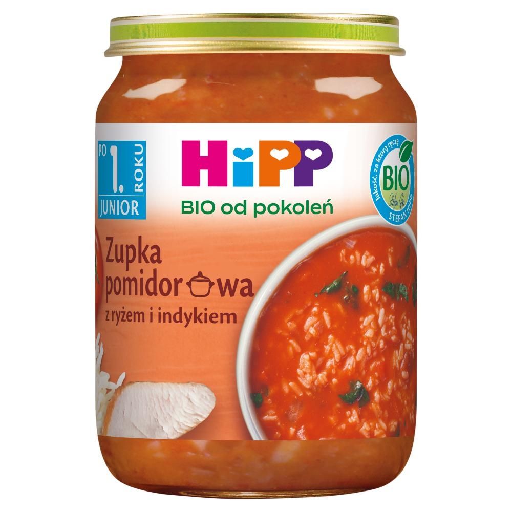 HiPP BIO Junior Zupka pomidorowa z ryżem i indykiem po 1. roku 250 g