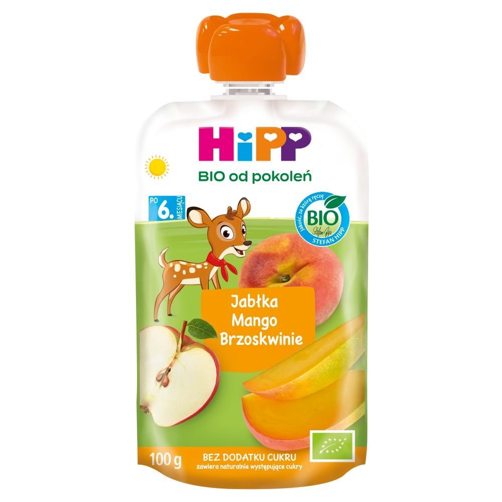 HiPP BIO Mus owocowy jabłka mango brzoskwinie po 6. miesiącu 100 g