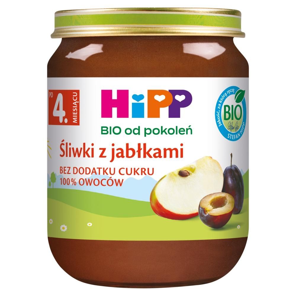 HiPP BIO Śliwki z jabłkami po 4. miesiącu 125 g