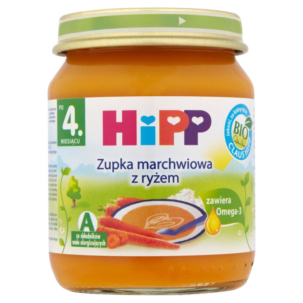 HiPP BIO Zupka marchwiowa z ryżem po 4. miesiącu 125 g