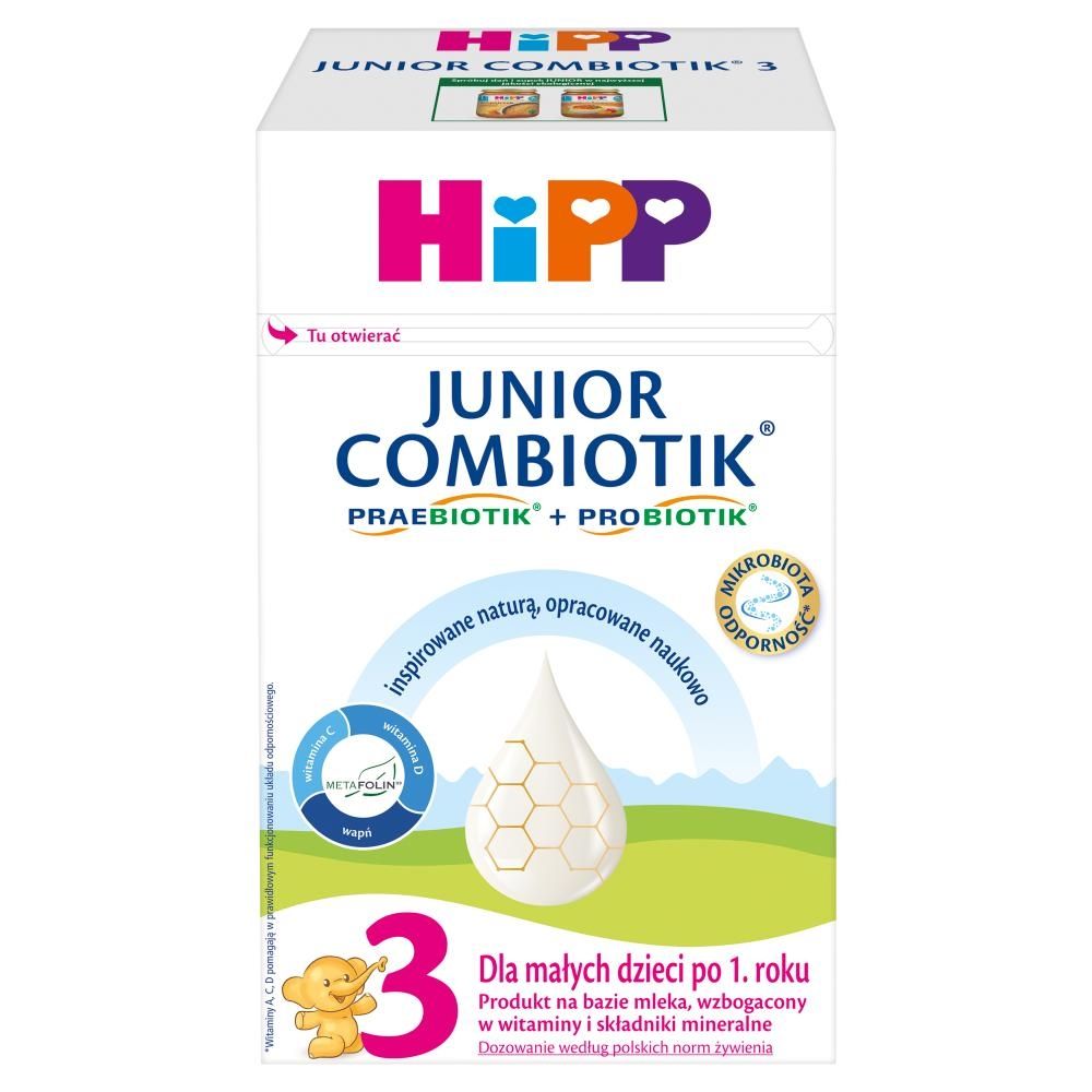 HiPP Junior Combiotik 3 Produkt na bazie mleka dla małych dzieci po 1. roku 550 g