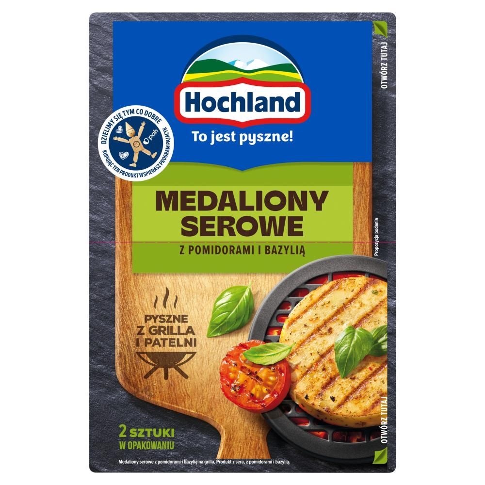 Hochland Medaliony serowe z pomidorami i bazylią 120 g (2 x 60 g)