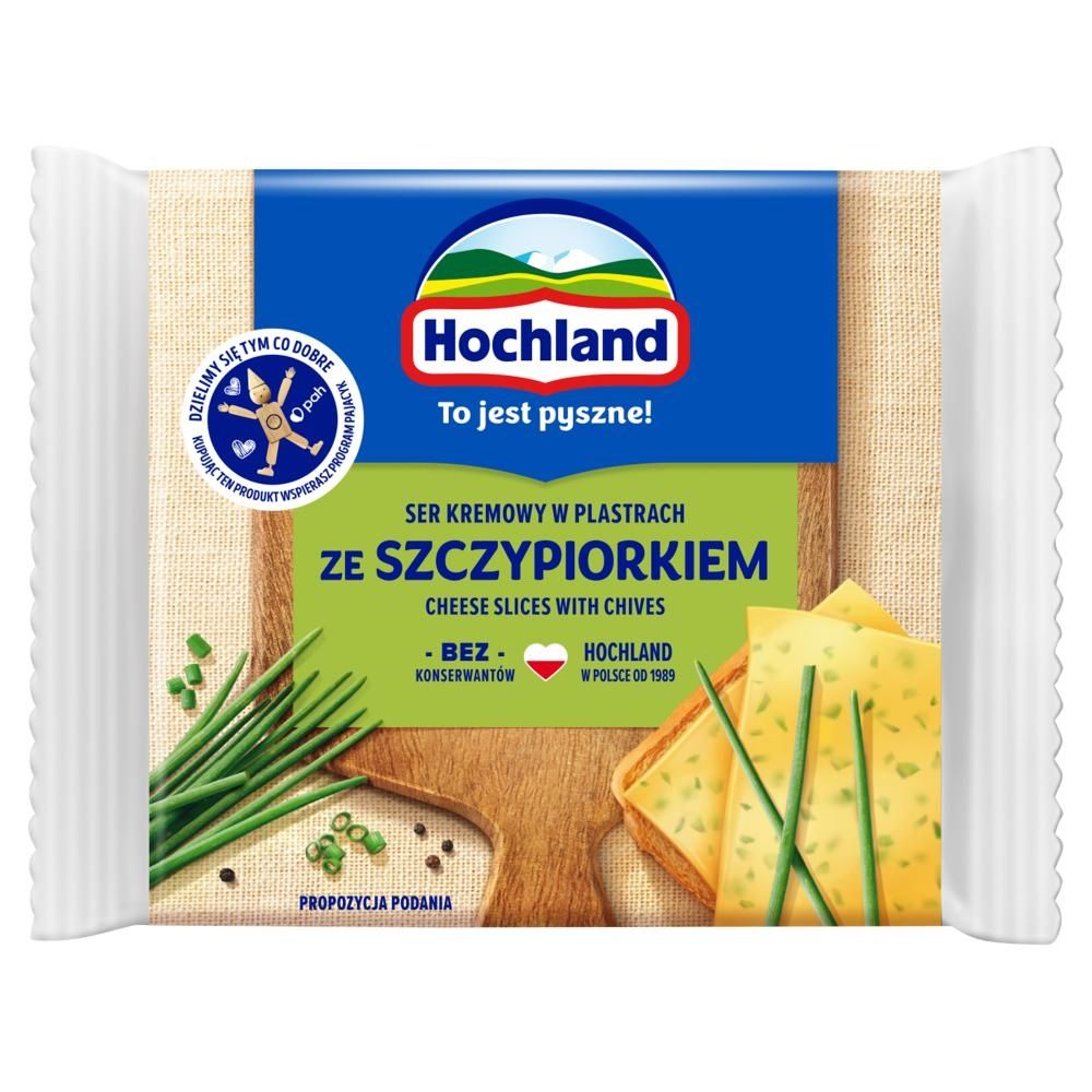 Hochland Ser kremowy w plastrach ze szczypiorkiem 130 g