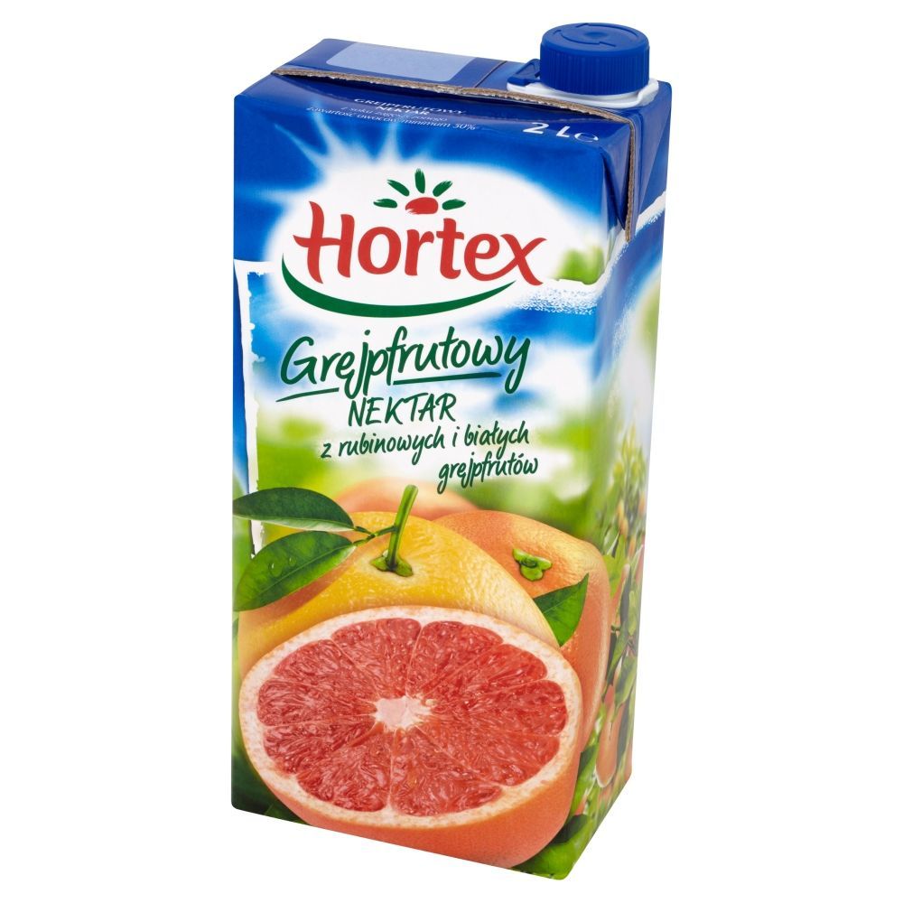 Hortex Grejpfrut Nektar z rubinowych i białych grejpfrutów 2 l