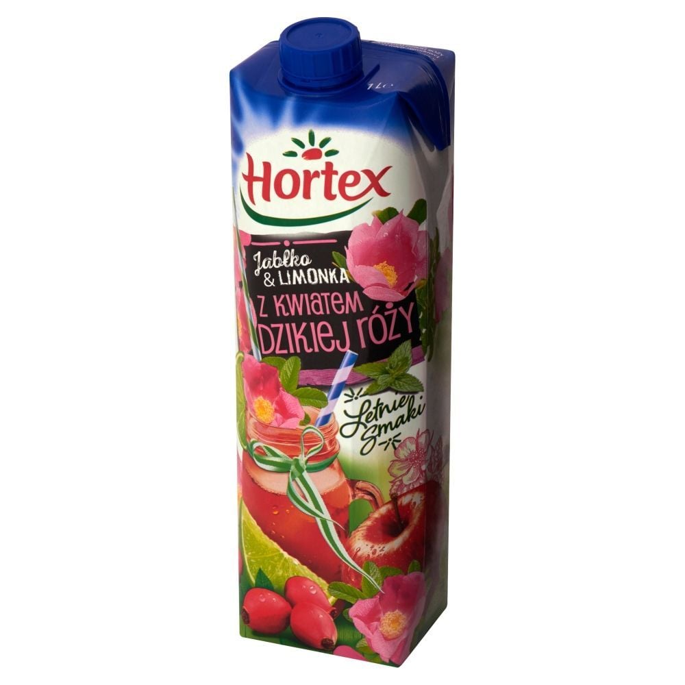 Hortex Letnie Smaki Jabłko & limonka z kwiatem dzikiej róży Napój wieloowocowy 1 l