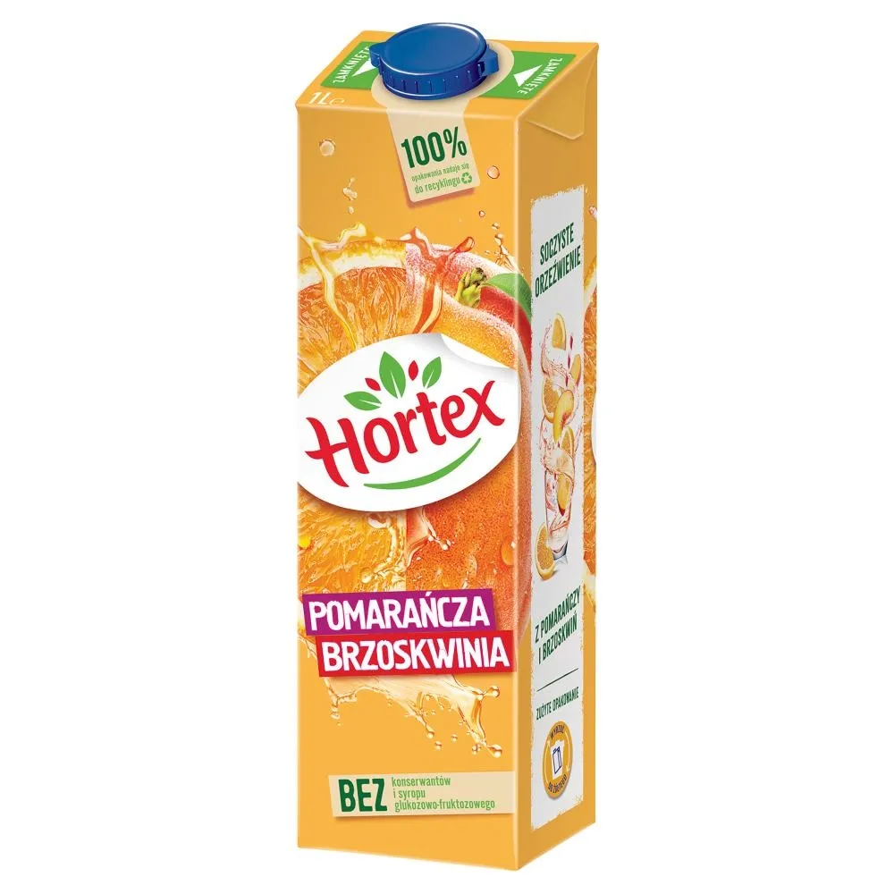 Hortex Napój pomarańcza brzoskwinia 1 l