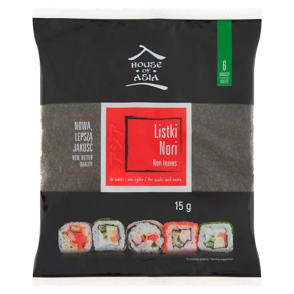 House of Asia Listki Nori 15 g (6 sztuk)