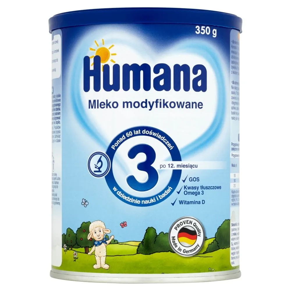 Humana 3 Mleko modyfikowane po 12. miesiącu 350 g