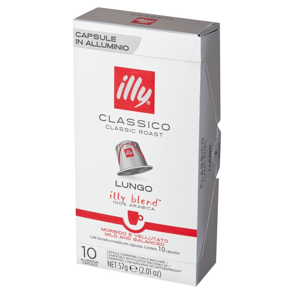 Illy Classico Lungo Kawa mielona w kapsułkach 57 g (10 sztuk)