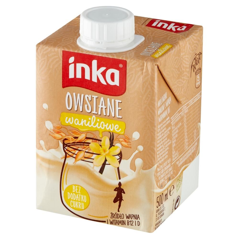 inka Napój owsiany waniliowy z wapniem i witaminami 500 ml