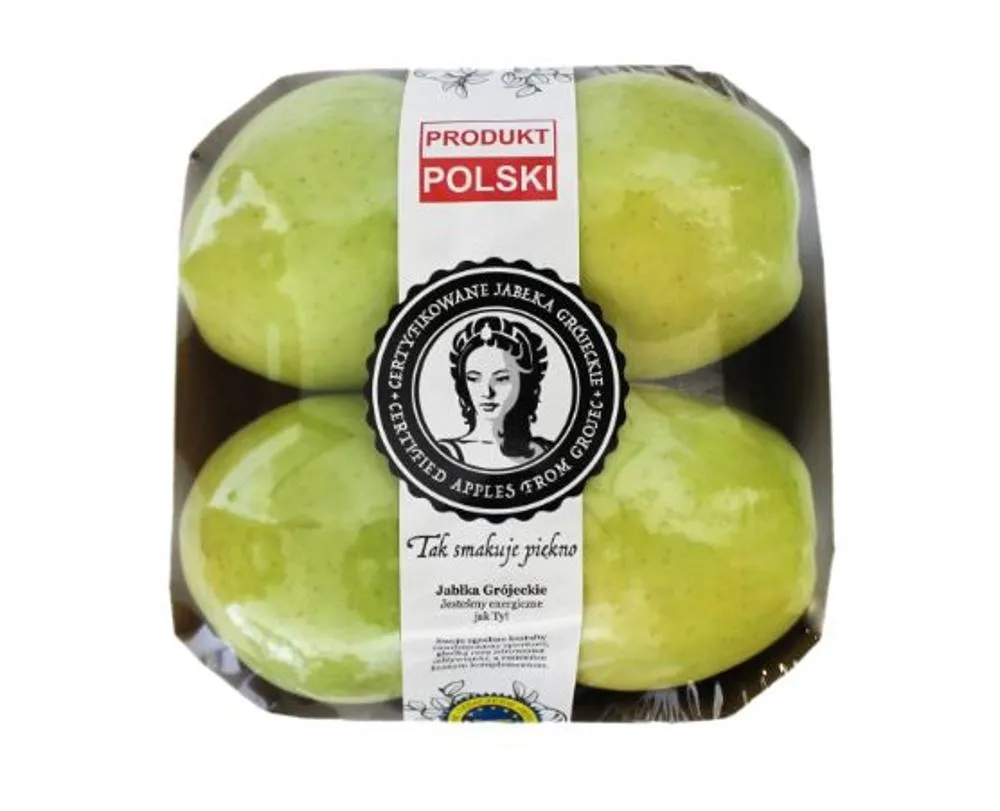 Jabłka Grójeckie Golden Delicious - tacka 4 sztuki