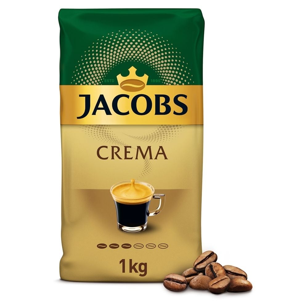 Zdjęcia - Kawa Jacobs Crema  ziarnista 1 kg 
