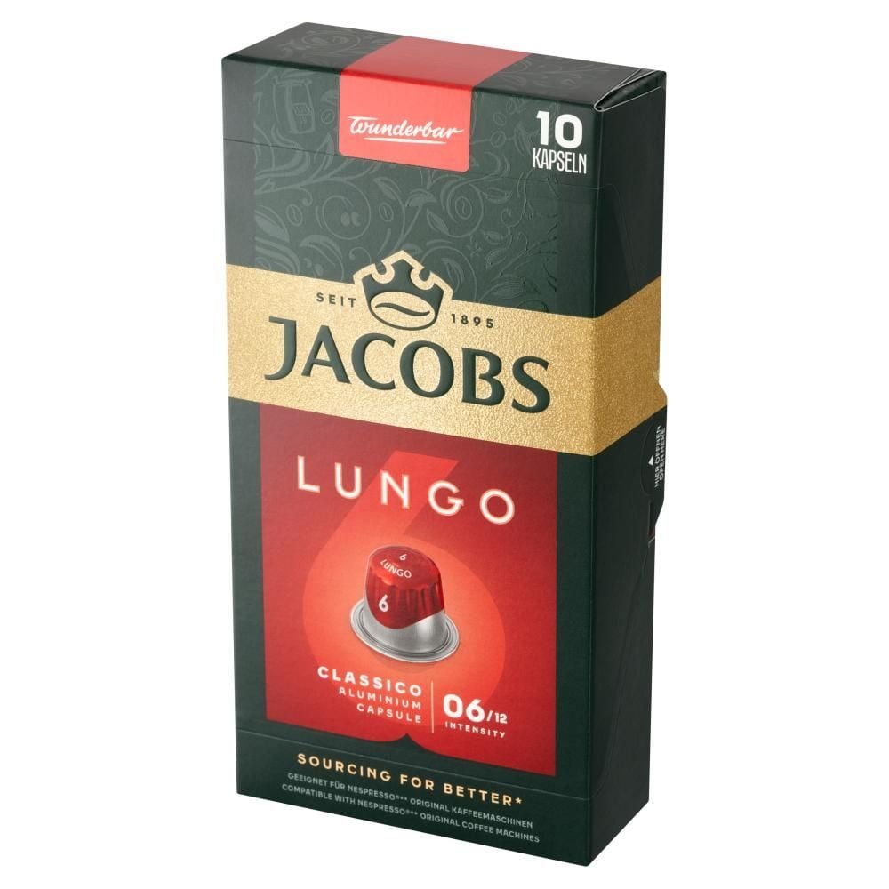 Jacobs Lungo Classico Kawa mielona w kapsułkach 52 g (10 sztuk)