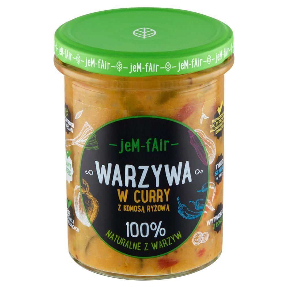 Jem Fair Warzywa w curry z komosą ryżową 380 g