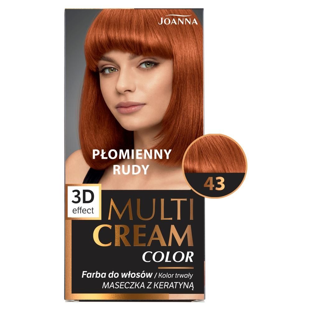 Joanna Multi Cream Color Farba do włosów płomienny rudy 43