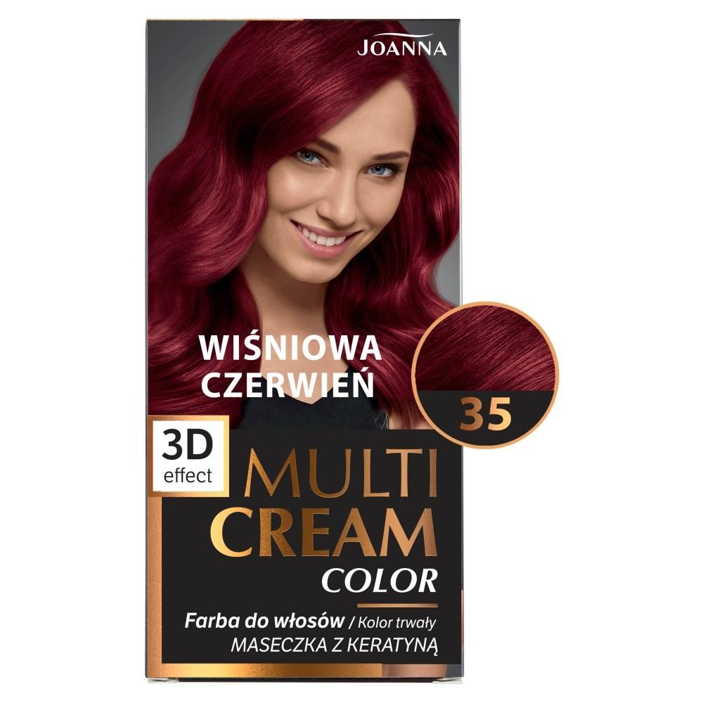 Joanna Multi Cream Color Farba do włosów wiśniowa czerwień 35